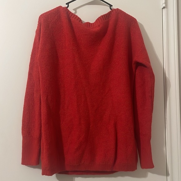 Banana Republic Red Knit Sweater Size M - Picture 2 of 5